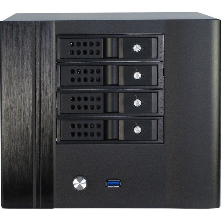 Кутия за компютър Inter-Tech IPC SC-4004 88887186, Mini ITX, Черен
