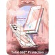 Husa compatibila cu Samsung Galaxy S22 Ultra, i-Blason - Atlantic Luxury Ultra Rezistenta, roz-marble