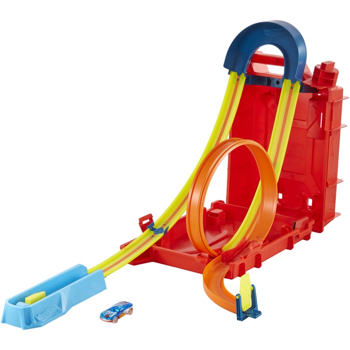 Set de joaca Hot Wheels - Track Builder, Pista cascadoriilor incredibile