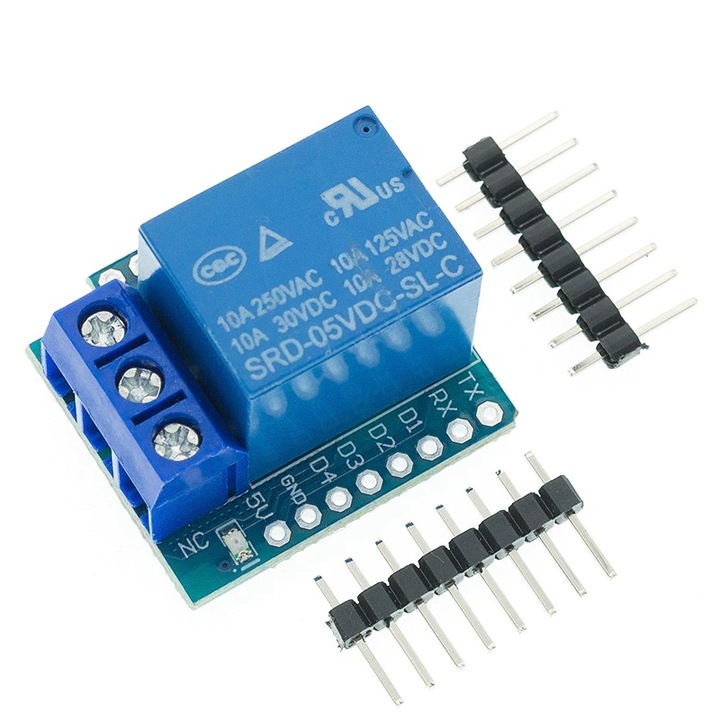 Relémodul D1 mini Wemos, ESP8266, 1 csatornás