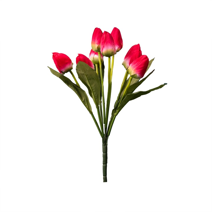 Buchet 9 lalele artificiale / CD4511_Rosu