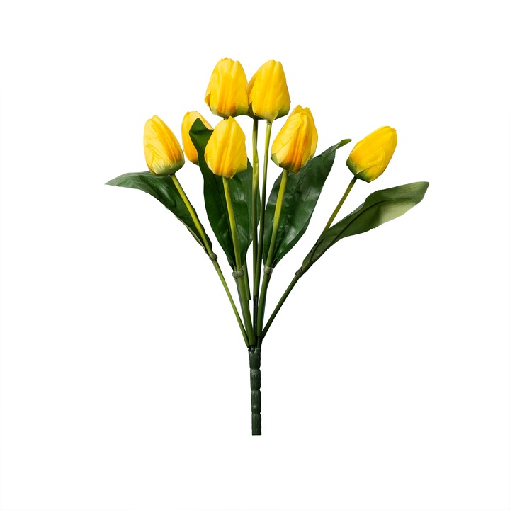 9 db műtulipán csokor, sárga szín, BSP / SL130_6