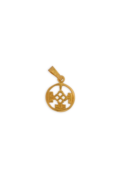 Pandantiv uniunea familiei, cultura Nariño, placat cu aur de 24 K, lungime 2.13 cm