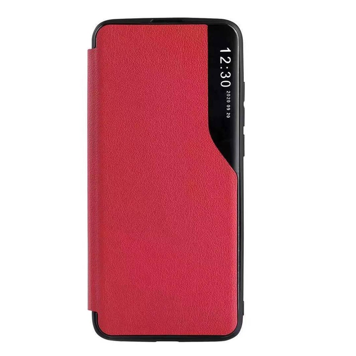 Калъф, съвместим с Nothing Phone (1), здрава магнитна стойка, E-Fold, червен