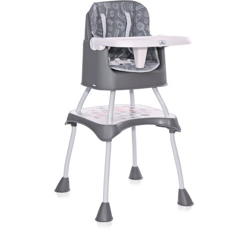 Scaun de Masa Inalt Multifunctional 3 in 1 Lorelli Trick, Grey Candy