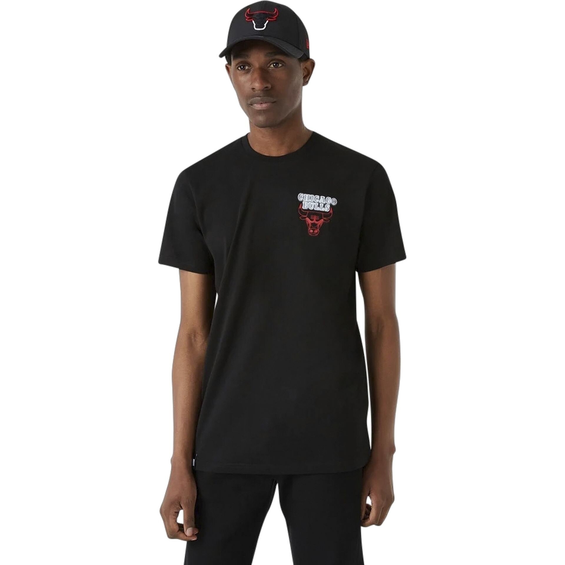 NEW ERA Tricou NBA OVERSIZED APPLIQUE Chicago Bulls Negru 