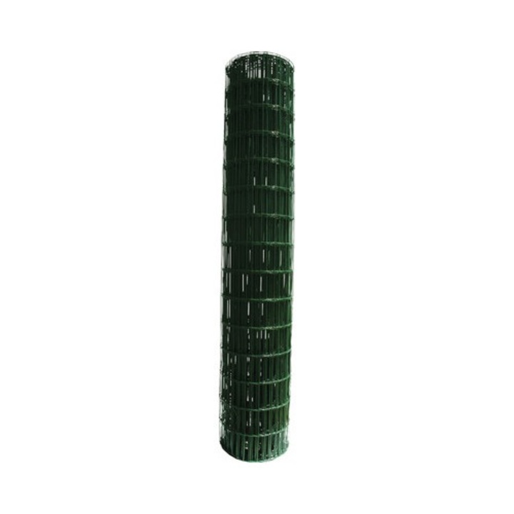 Plasa Gard Zincata Plastifiata Europlast 1, 8x25 M Verde