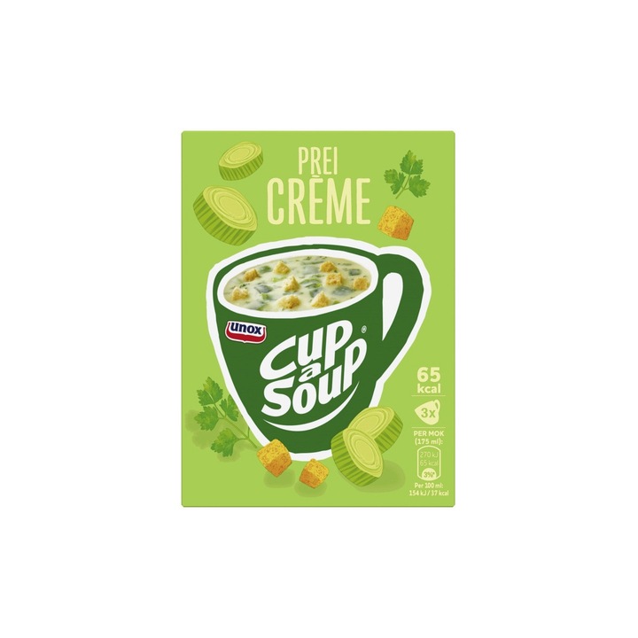 Supa crema, de Praz, Cup-a-soup, Unox, 3 x 14 g