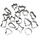 Set 16 forme de prajituri La Cucina, Tematica Craciun, Inox, 5x1.5cm, Argintiu