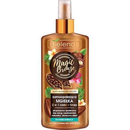 Spray autobronzant 2 în 1 pentru corp si fata Bielenda Magic Bronze, 150 ml