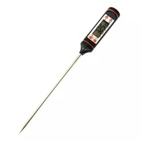 Termometru bucatarie SIKS®, digital, pentru mancare, lichide, alimente, prajituri, lactate, ceara, mancare, negru