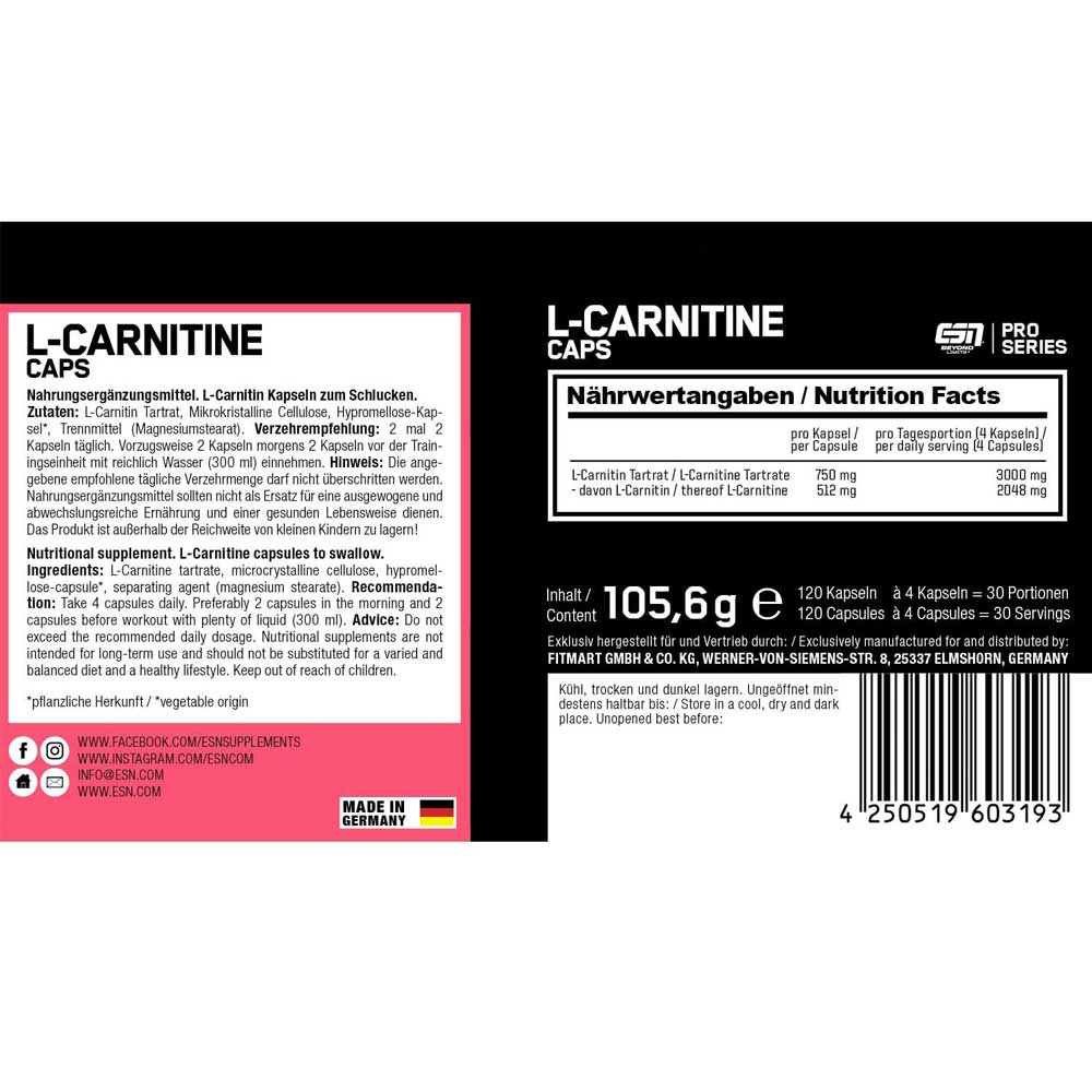 l carnitine esn Buy L-Carnitine Capsules