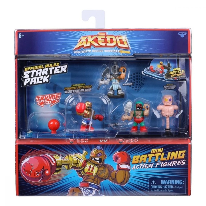 Комплект от 3 фигурки с аксесоари, Akedo, Starter Pack S1-Aximus, Buster Bling и Loco Grande