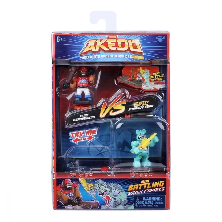 Комплект от 2 фигурки Akedo, Versus Pack, S1 - Slam Granderson срещу Shreddy Bear