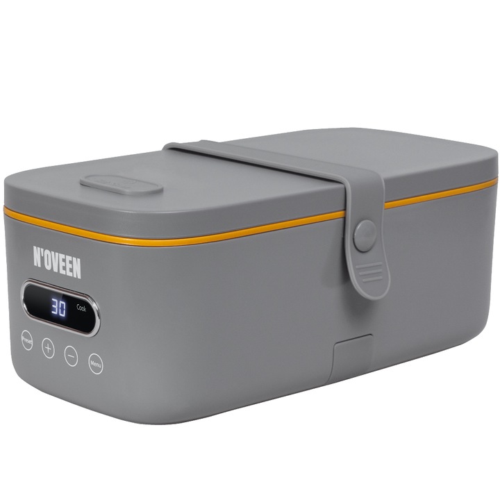 Многофункционална електрическа кутия за подгряване на обяд, Noveen, MLB910 X-LINE, 300W, 1 литър, Сив