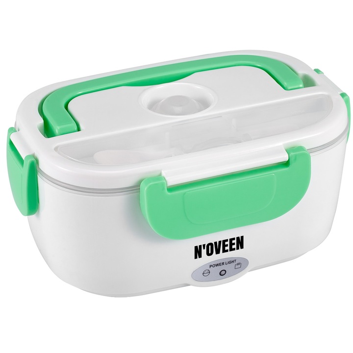 Cutie electrica pentru incalzirea pranzului, Noveen, LB330, Verde Menta