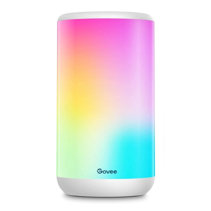 Lampa LED inteligenta Govee Aura Smart H6052 RGBWW, Wi-Fi, sincronizare muzica, lumina alba si colorata, 350 lm, compatibi Alexa/Google Assistant , clasa energetica G