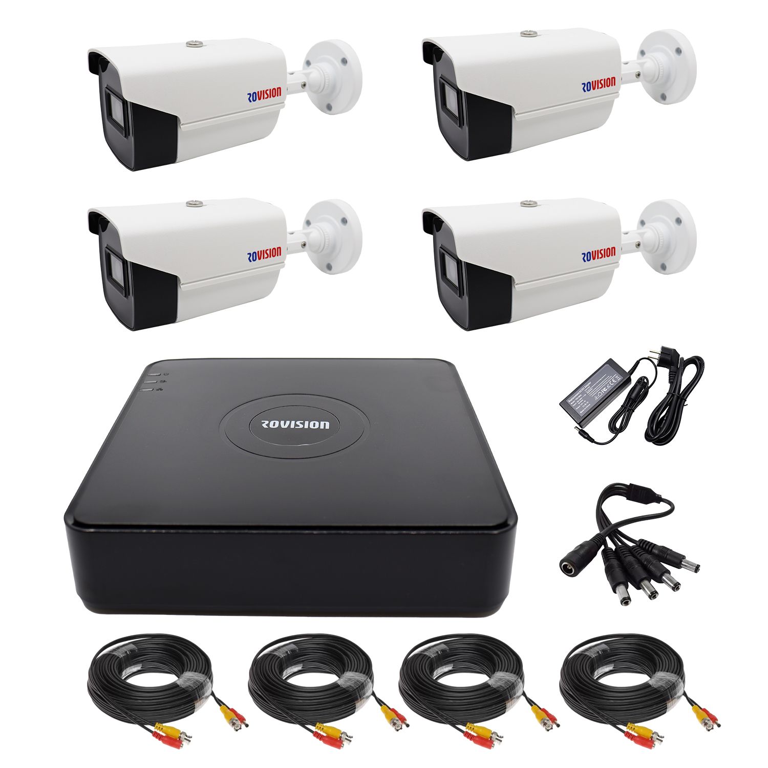 Система за наблюдение 4 камери 2MP Full HD IR 40M, DVR Pentabrid 4 ...