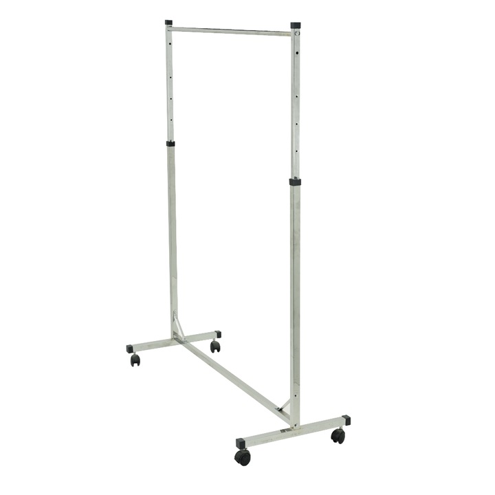 Stender metal umerase haine cromat cu o bara, reglabil pe inaltime, 110C, Netstyle Power