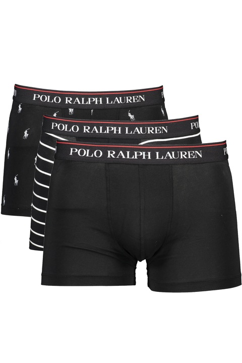 Set 3 perechi boxeri, Polo Ralph Lauren, 9212617, Logo, Negru, Negru, S
