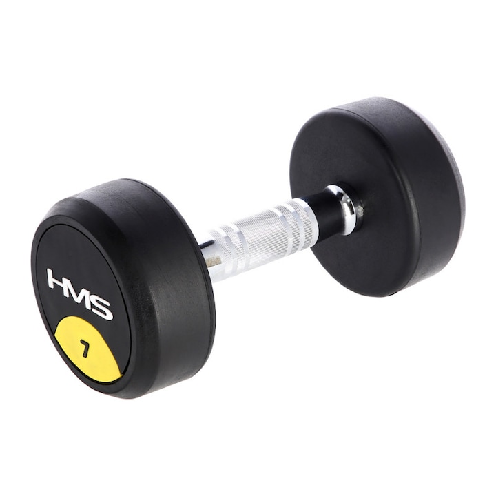 Гумен дъмбел с фиксирана тежест hms hg pro 7кг