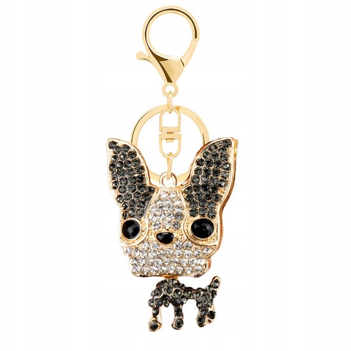 Breloc, Little Angel, Caine, Auriu, 4.5 cm x 10.0 cm, B1008