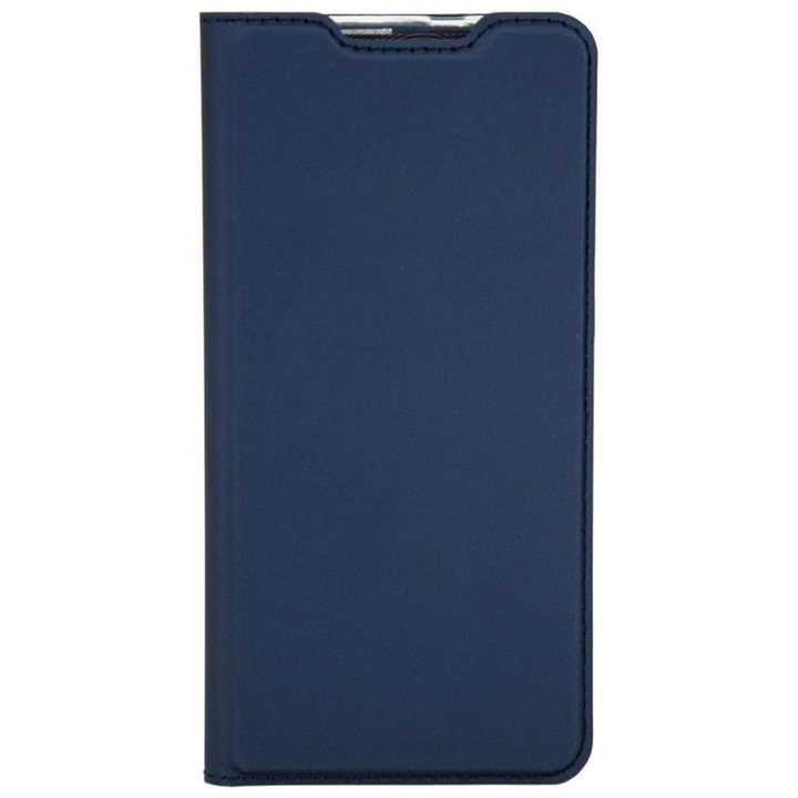 Husa carte compatibila cu iPhone 11, Comando Skin Expert, Inchidere magnetica puternica, Buzunar interior pentru card, Protectie completa si eleganta, Piele eco, Albastru