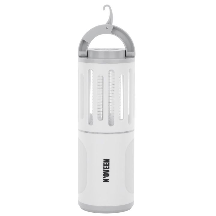 Noveen IKN854 Elektromos rovarlámpa, UV, LED, hordozható (1800 mAh), zseblámpa, 6 W, 1000 V, IP44, fehér / szürke