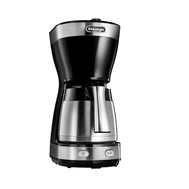 Cafetiera ECG KP 2125 Supreme, 900 W, 1.5 L, 12 cesti, LCD, bol din sticla