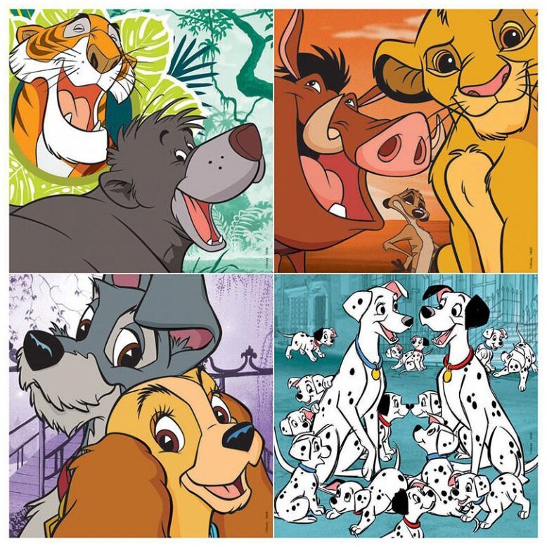 Puzzle 4 in 1 Educa - Disney Animals 2, 12/16/20/25 piese - eMAG.ro