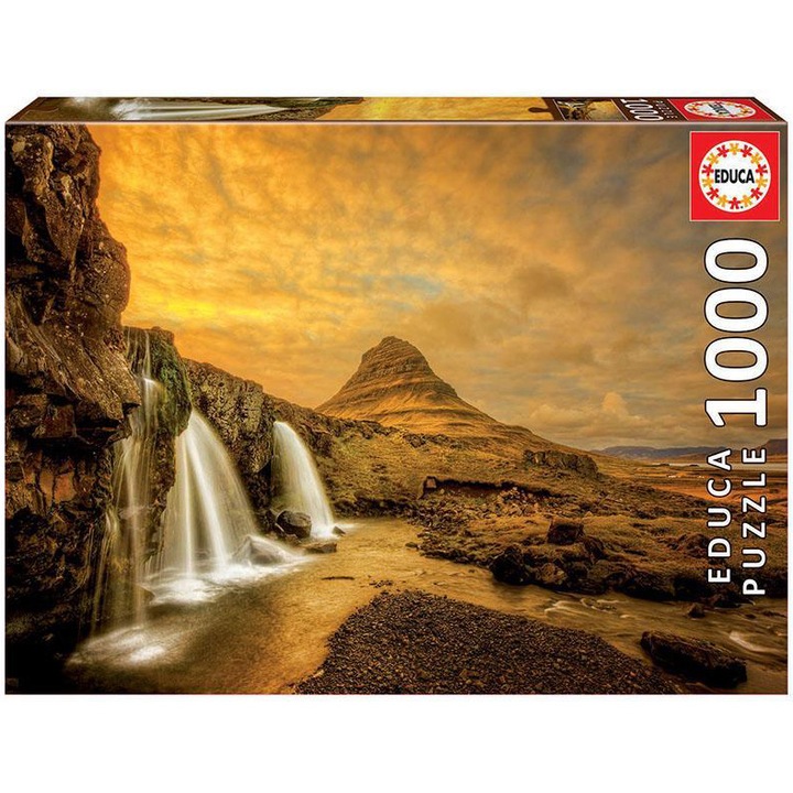 Пъзел Educa - Kirkjufellsfoss Waterfall, 1000 части