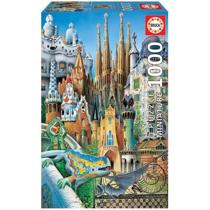 Puzzle Educa - Miniature Gaudi Collage , 1000 piese