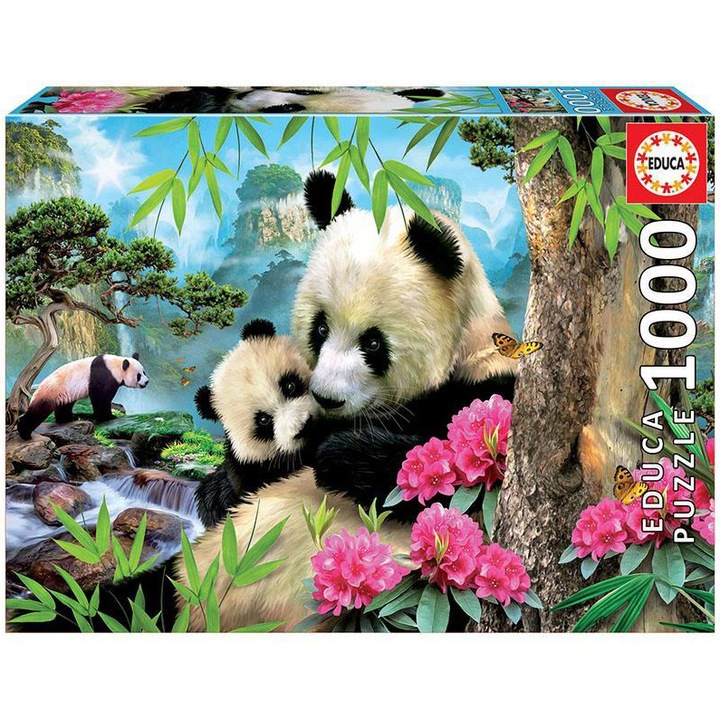 Пъзел Educa - Morning Panda, 1000 части