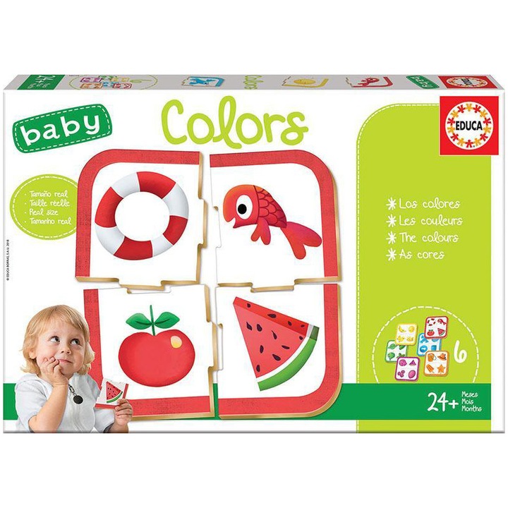 Пъзел Educa Baby - Colors, 24 части