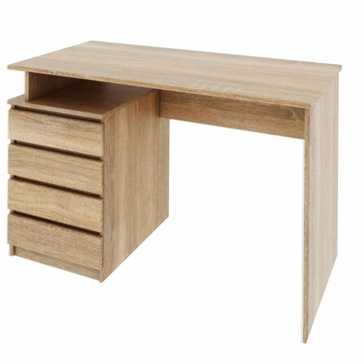 Компютърно бюро в бледокафяв дъб сонома Hany 118x60x75