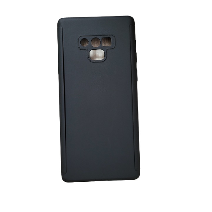 Комплект предпазни калъфи, състоящ се от 3 предни и задни части и силиконово фолио, съвместими с Samsung Galaxy Note 9 Black