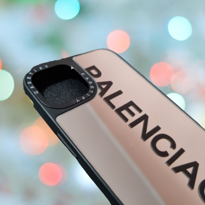 Husa tip oglinda compatibila cu iPhone 13 Pro Max, Balenciaga