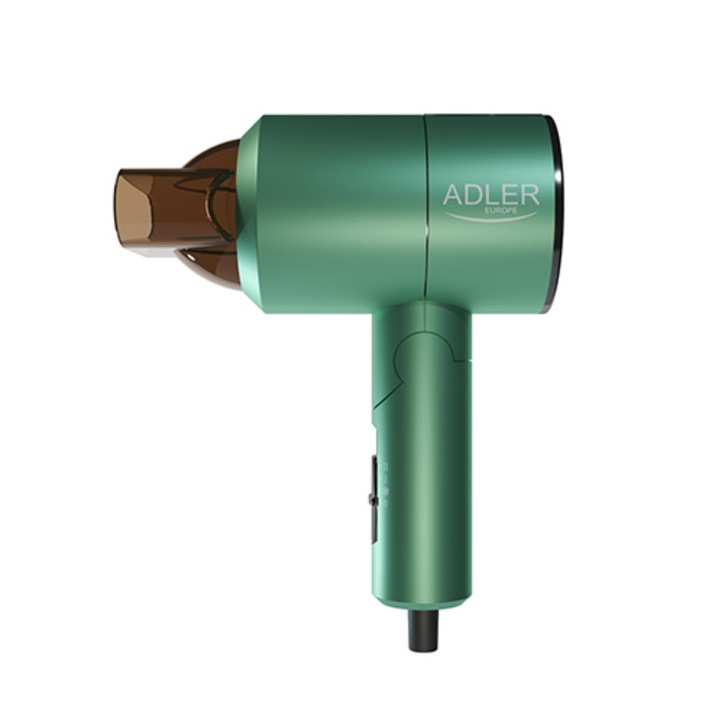 Сешоар Adler AD 2265, 1200W, Концентратор, 2 нива, 2 скорости, Cool-shot, Сгъваем, Зелен