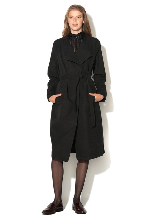 Vila Haina subtire neagra cu revere ample Vican S