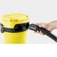 Прахосмукачка за мокро-сухо почистване Karcher WD 2 Plus V-12/4/18, 1000 W, контейнер 12 л, маркуч 1,8 м, функция за издухване, филтърна торба, 1.628-000.0, жълт/черен
