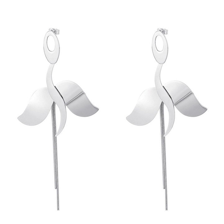 Elegáns fülbevaló 3909 rozsdamentes acél, Sic Moda, Ezüst