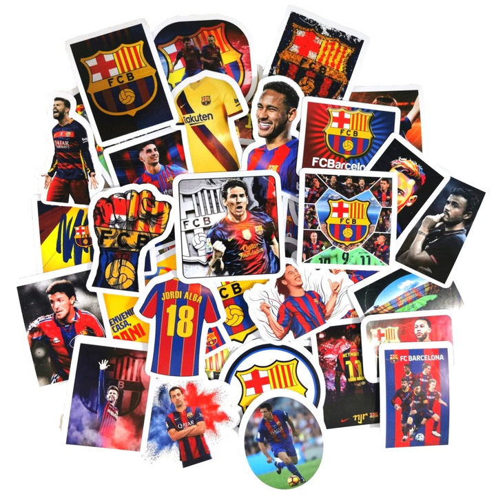 Set 50 Stickere din vinil, model FC Barcelona