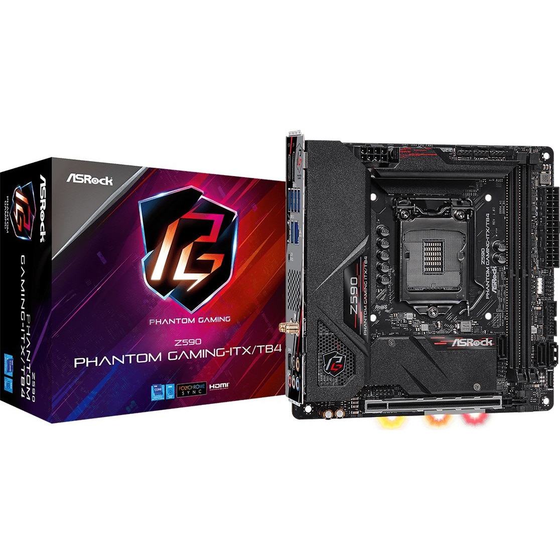 Placa de baza ASRock 90-MXBFG0-A0UAYZ, Mini ITX, Intel Z590