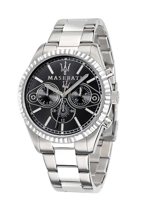 Maserati Ceas argintiu cu negru Competizione