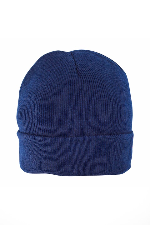 Caciula beanie tricotata, acril, in doua straturi, 65g-70g, marime universala, albastru regal