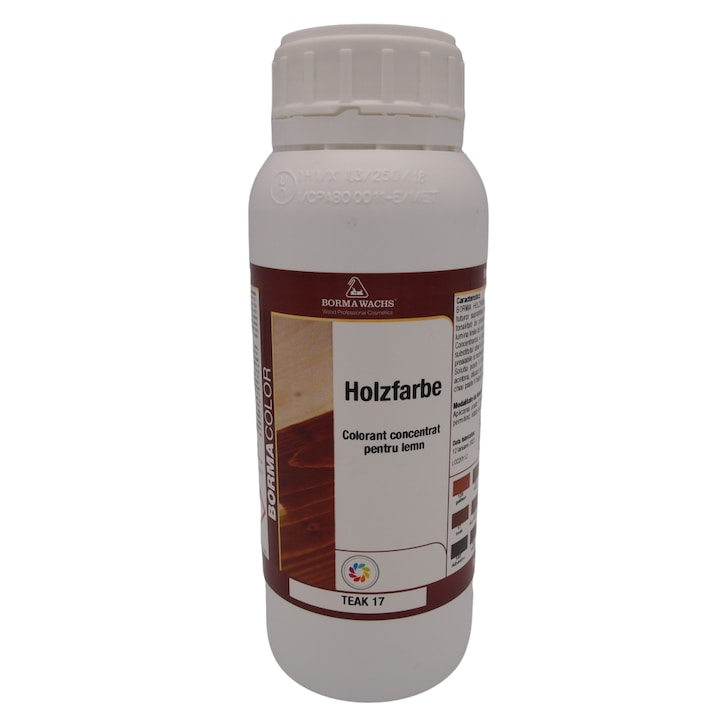 Pigment concentrat pentru lemn, Borma Wachs, Holzfarbe, culoare Teak, 500 ml