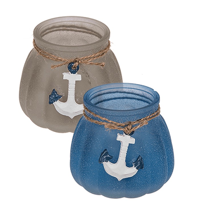 Комплект 2 декоративни свещи Radar, Буркан, Котва