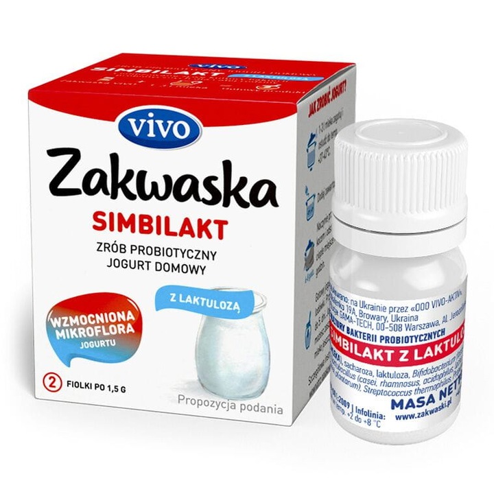Culturi de bacterii vii pentru iaurt de casa, VIVO, 2 x 1.5 g
