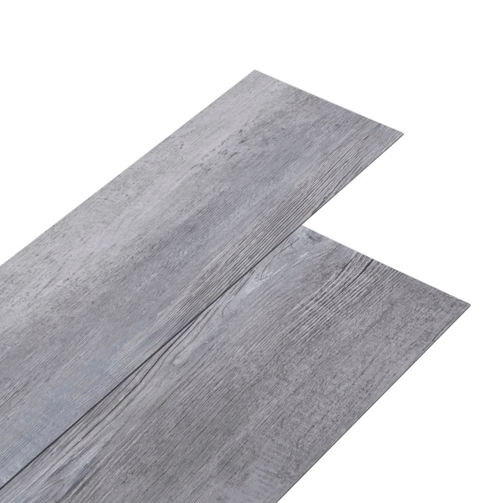 vidaXL matt fa-szürke 2 mm-es öntapadó PVC padlóburkoló lapok 5,21 m² 330197