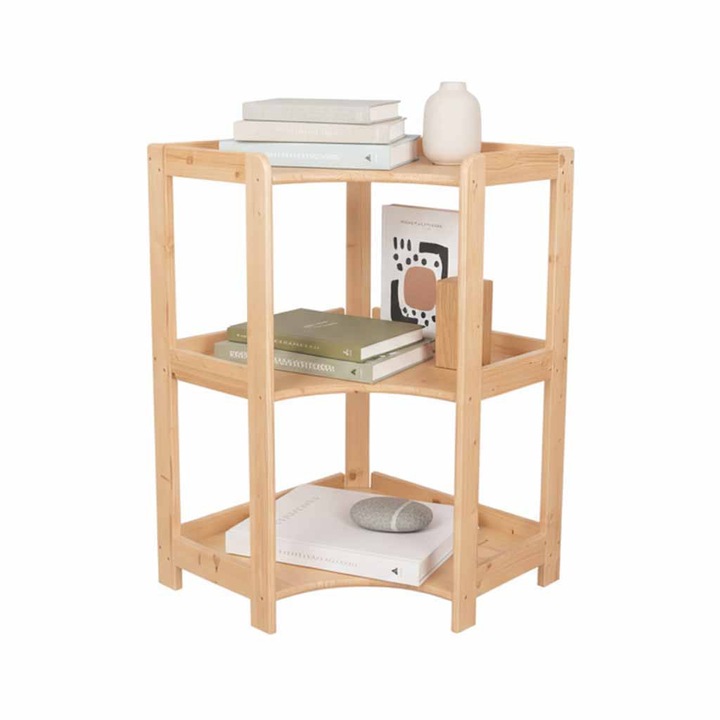 Raft Elisse Transilvan, 3 polite, Colt Interior, 60x60x88 cm, Lacuit